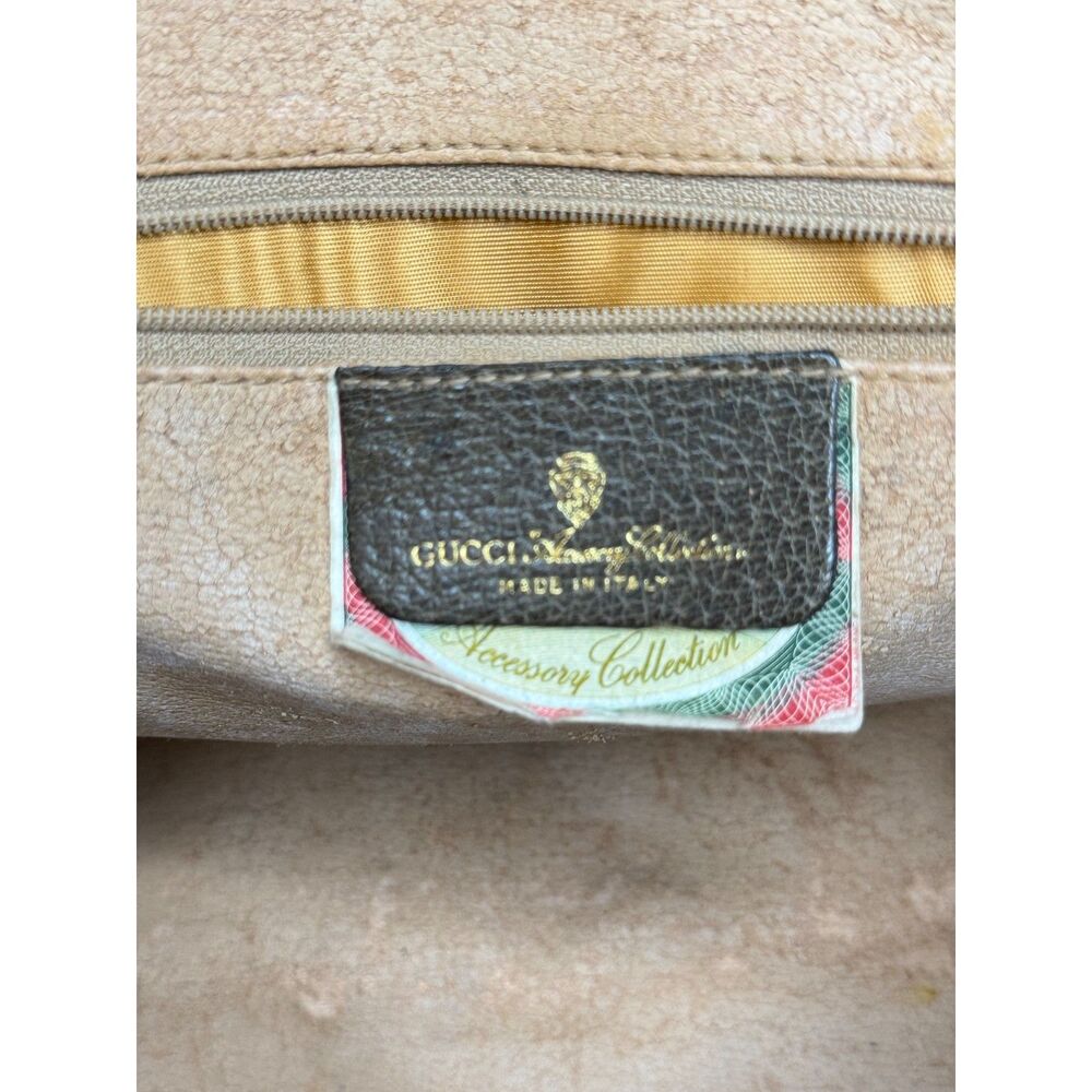 Vintage Gucci GG Supreme Web Sherry Line PVC Boston Bag Purse Italy - Picture 10 of 15